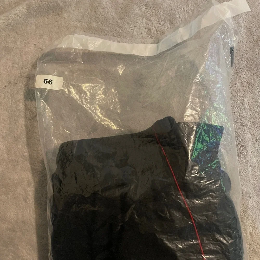 Nike Air Jordan Shorts Mens Basketball Large Black Red Piping Mesh Athletic Y2K
